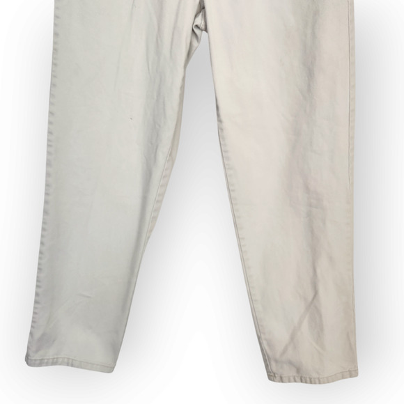 Vintage Bill Blass Off White Gray High Waisted Tapered Leg Pants 4 - Picture 3 of 9